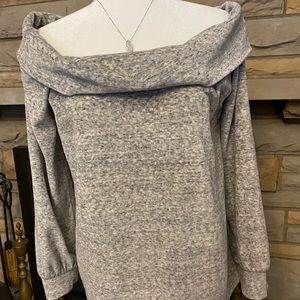 Ann Taylor Loft long sleeve velour top sweater